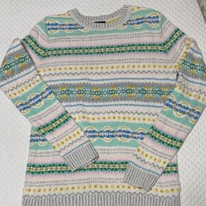 Talbots fair isle Colorful Patterned Women's Sweater.  Worn once!